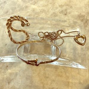 3 pc. Tiffany 18k gold and silver ensemble